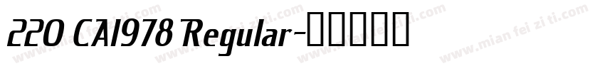 220 CAI978 Regular字体转换